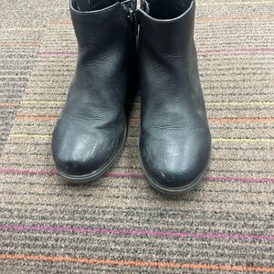 MIA Girl Black Lace-Up Side-Zip Chunky Heel Combat Boots Kids Girl Size 3